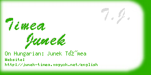 timea junek business card